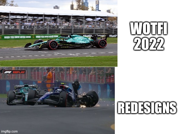 Stroll hitting latifi | WOTFI 2022; REDESIGNS | image tagged in latifi hitting stroll,smg4 | made w/ Imgflip meme maker