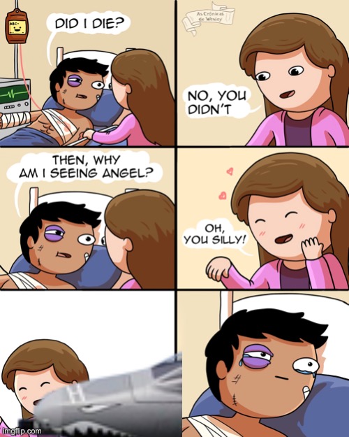 image tagged in then why am i seeing an angel | made w/ Imgflip meme maker