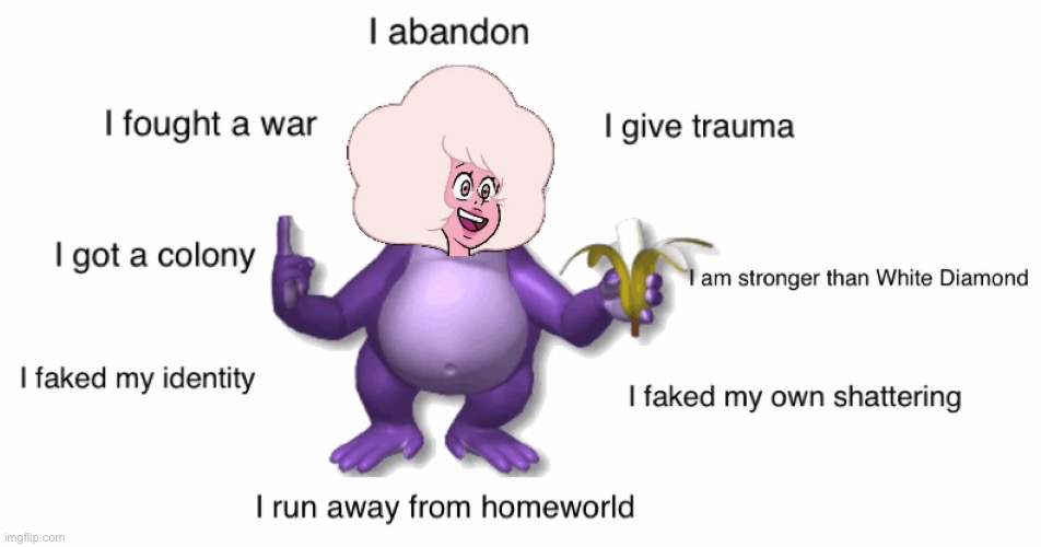 Bonzi Pink Diamond | image tagged in memes,funny,bonzi,steven universe,bonzi buddy,funy | made w/ Imgflip meme maker