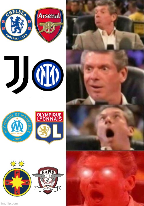 This HECK of a SUNDAY <3 | image tagged in mr mcmahon reaction,juventus,chelsea,arsenal,fcsb,futbol | made w/ Imgflip meme maker