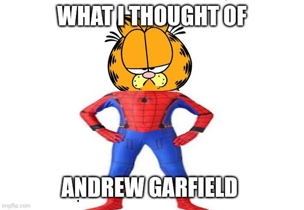 Don't ask me why, | WHAT I THOUGHT OF; ANDREW GARFIELD | image tagged in grumpy garfield,spiderman,andrew garfield,garfield,funny,so true memes | made w/ Imgflip meme maker