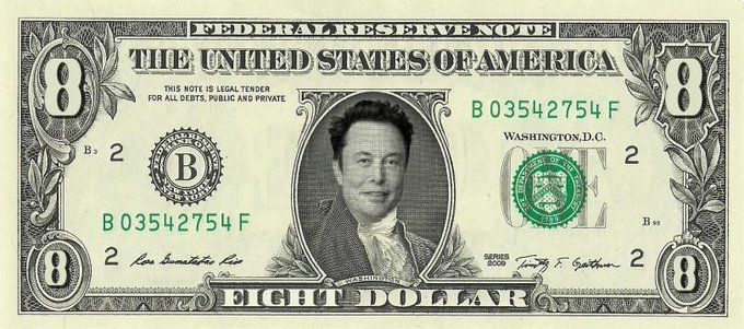 8 dollars elon Blank Meme Template