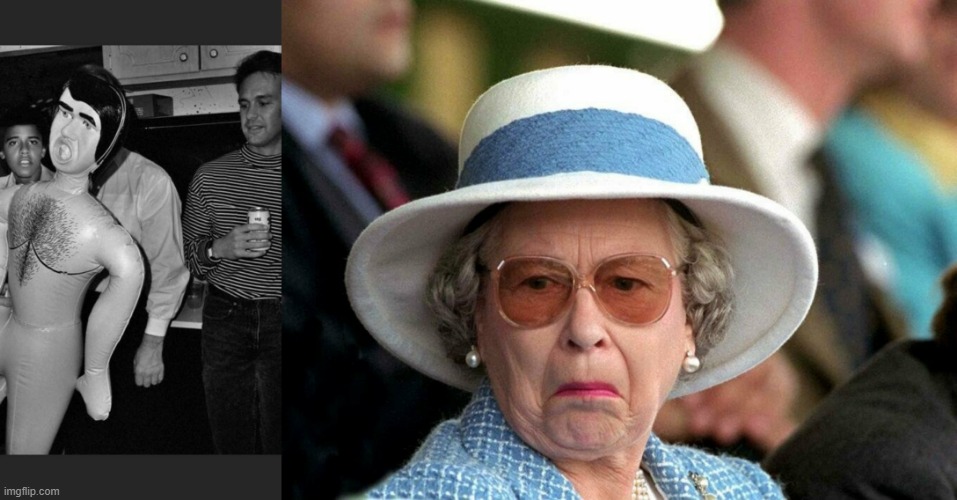 Gee is that who it looks like? Well Queenie is it ? Could it be a young Barry? | image tagged in democrat | made w/ Imgflip meme maker