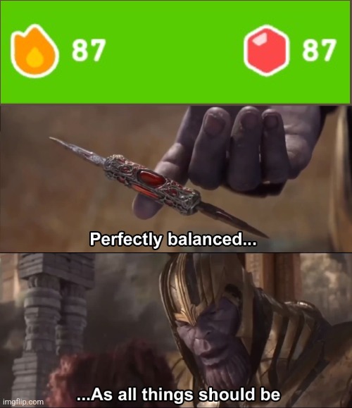 Thanos perfectly balanced as all things should be | image tagged in thanos perfectly balanced as all things should be | made w/ Imgflip meme maker