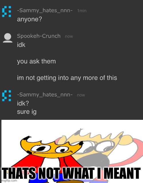 THATS NOT WHAT I MEANT | made w/ Imgflip meme maker