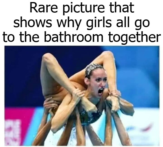 Rare picture that shows why girls all go to the bathroom together | image tagged in ashley | made w/ Imgflip meme maker