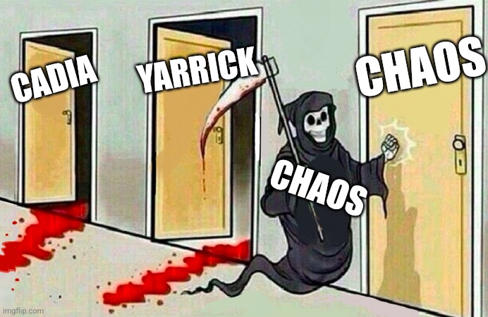 Another day for Chaos | CHAOS; YARRICK; CADIA; CHAOS | image tagged in chaos,warhammer 40k,40k | made w/ Imgflip meme maker
