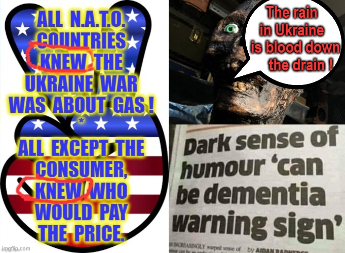 Gas is Blood ! | The rain
in Ukraine
  is blood down
     the drain ! | image tagged in ukraine | made w/ Imgflip meme maker