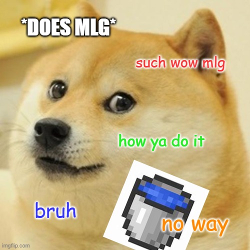 Doge Meme | *DOES MLG*; such wow mlg; how ya do it; bruh; no way | image tagged in memes,doge,mlg doge | made w/ Imgflip meme maker