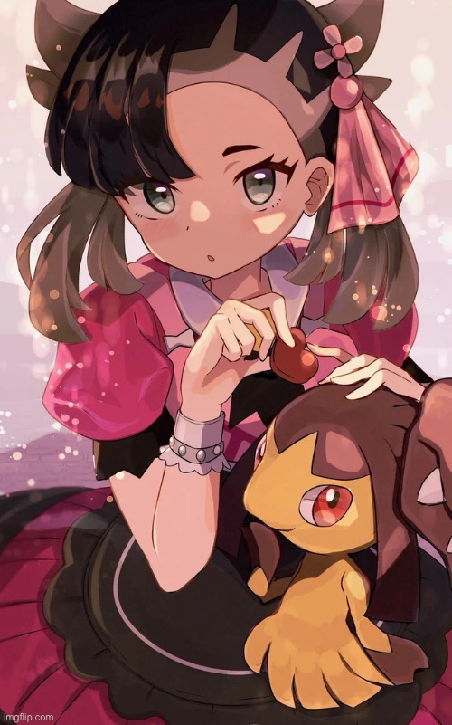 Marnie with Mawile | made w/ Imgflip meme maker