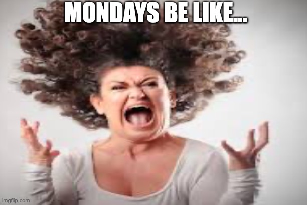 MONDAYS BE LIKE... | image tagged in bad hair day | made w/ Imgflip meme maker