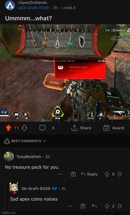 No treasure pack? | made w/ Imgflip meme maker