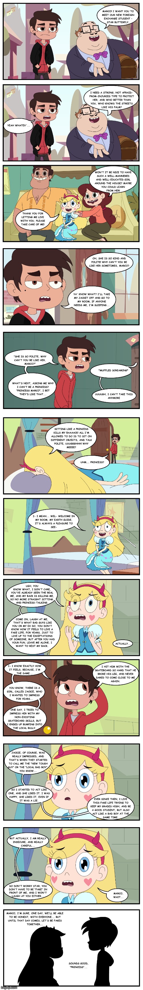 Rikoudu - Bad Boy Au | image tagged in comics,comics/cartoons,svtfoe,star vs the forces of evil,memes,stop reading the tags | made w/ Imgflip meme maker
