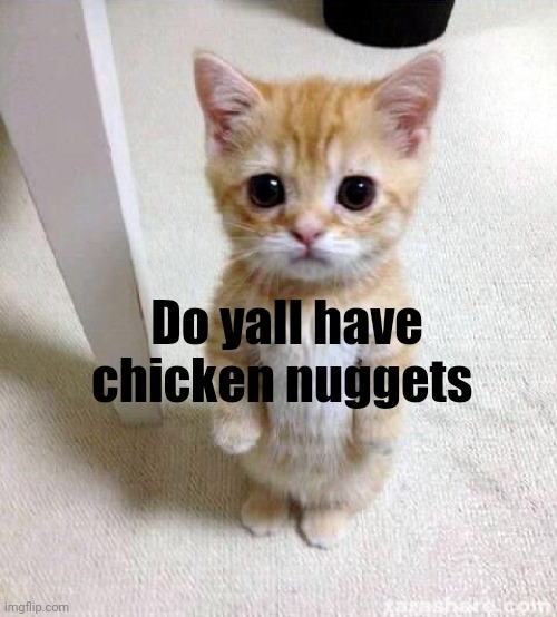 I would like to order some | Do yall have chicken nuggets | made w/ Imgflip meme maker