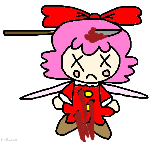 Murdering Ribbon is hilarious | image tagged in ribbon,kirby,gore,blood,funny,cute | made w/ Imgflip meme maker