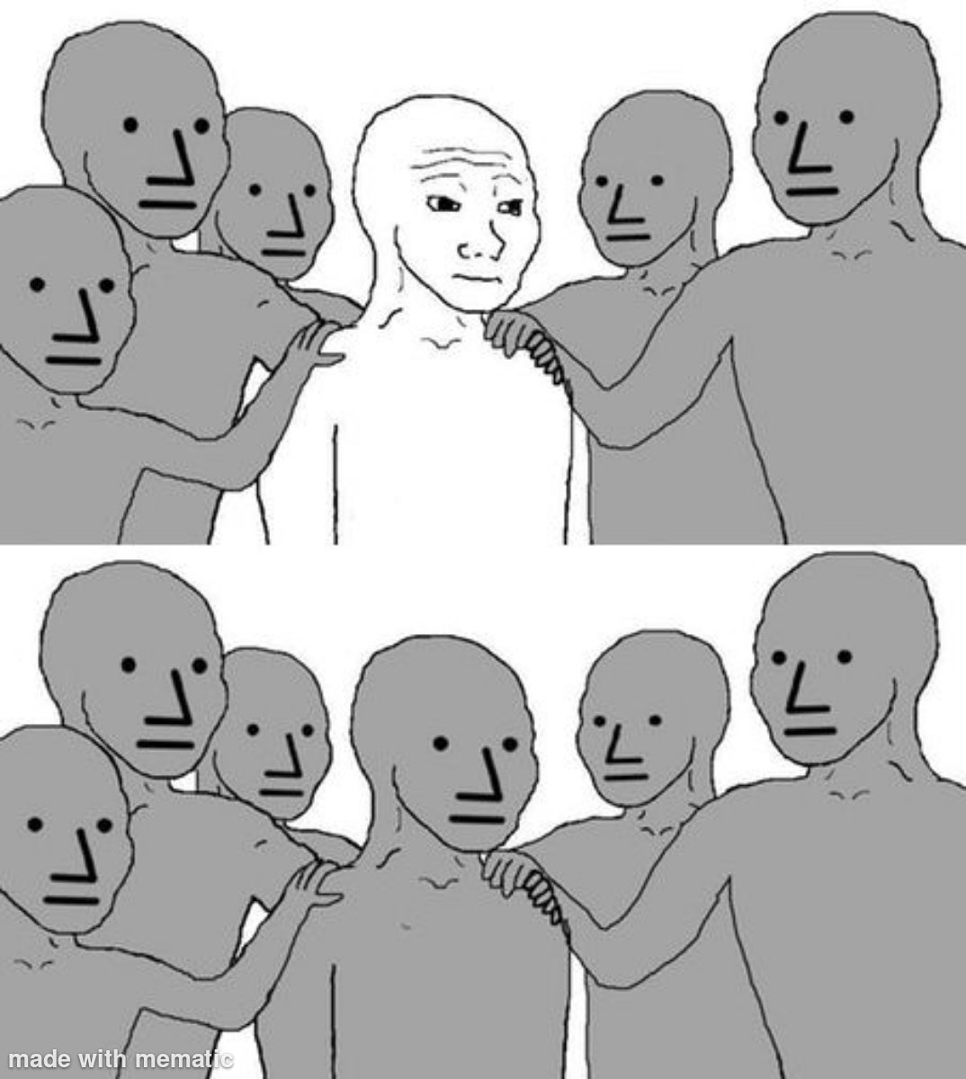 Npc wojak conversion Blank Meme Template