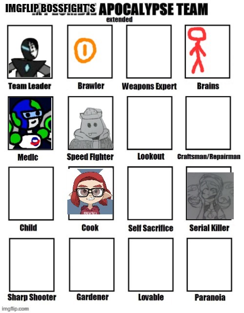 Since one was skipped I added eggyhead and collector back. I'll explain earth in comments (okuto needs no explanation) | made w/ Imgflip meme maker