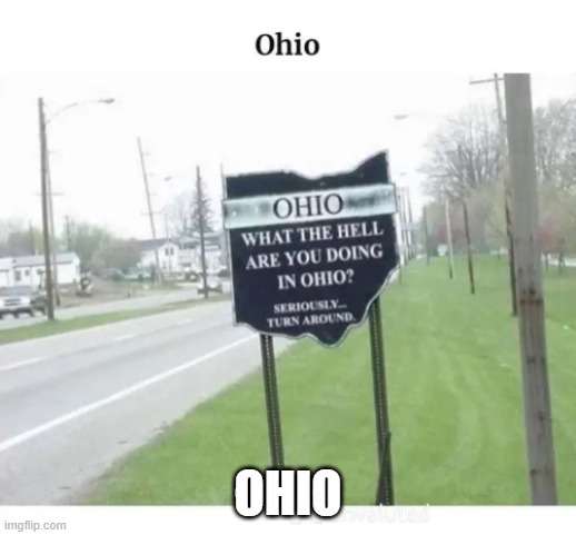 ohio | OHIO | image tagged in ohio,ohio state | made w/ Imgflip meme maker
