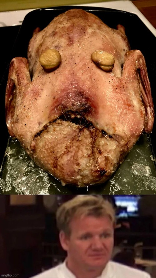 Turkey fail | image tagged in disgusted gordon ramsay,you had one job,turkey,fail,memes,cooking fail | made w/ Imgflip meme maker