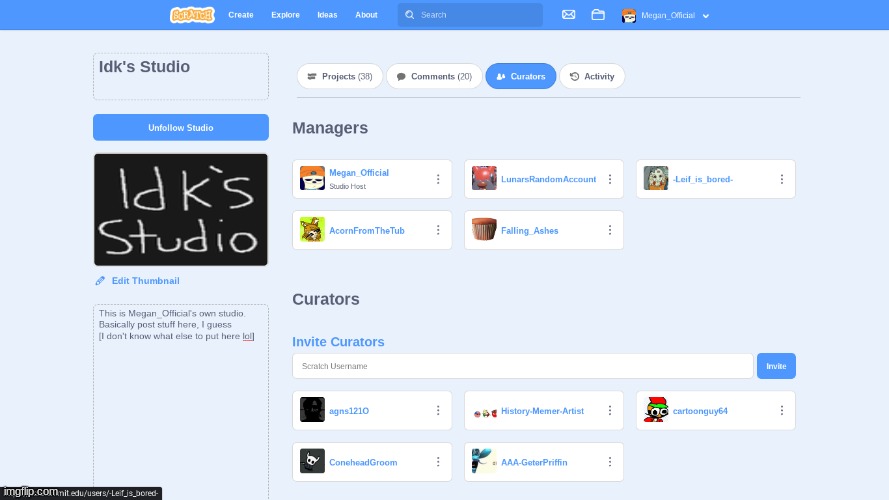 [Congrats, you get a raw screenshot of my studio on Scratch-] | image tagged in idk,stuff,s o u p,carck | made w/ Imgflip meme maker
