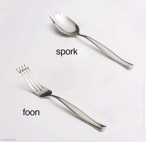 What would you even eat with this? | image tagged in memes,reeeeeeeeeeeeeeeeeeeeee,funny,fork,spoon | made w/ Imgflip meme maker