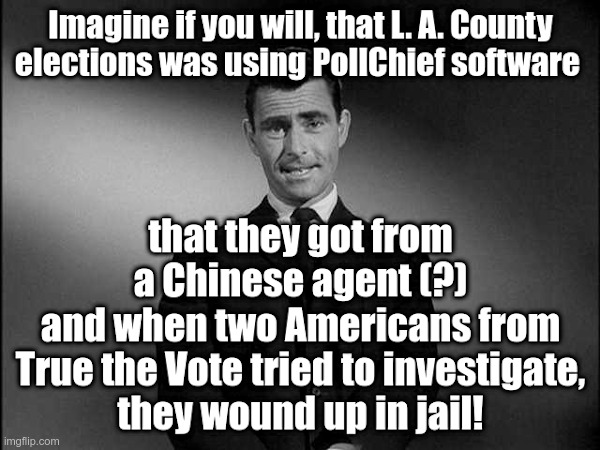 True the Vote in the Election Twilight Zone | image tagged in true  the vote,twilight zone,elections,hacked,maybe,dinesh d'souza | made w/ Imgflip meme maker