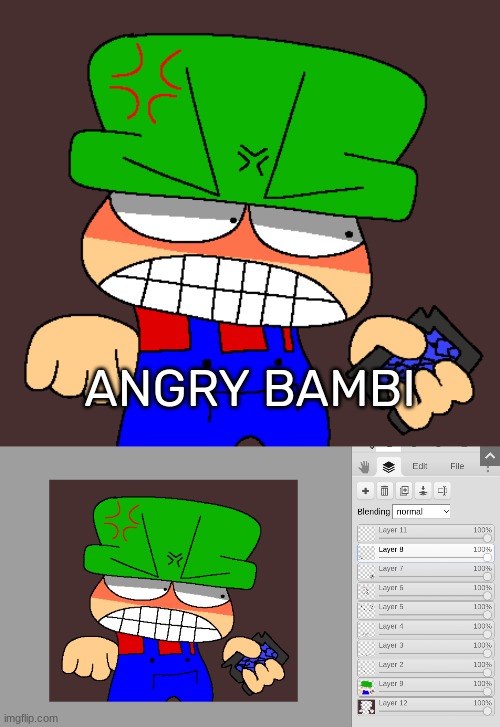 ANGRY BAMBI | image tagged in idk,stuff,s o u p,carck | made w/ Imgflip meme maker