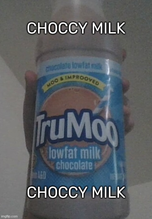 CHOCCY MILK; CHOCCY MILK | image tagged in idk,stuff,s o u p,carck | made w/ Imgflip meme maker