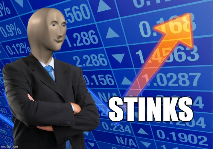 stonks blank meme | STINKS | image tagged in stonks blank meme | made w/ Imgflip meme maker