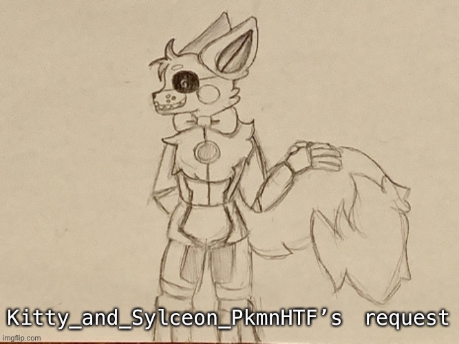 Another requested drawing… | Kitty_and_Sylceon_PkmnHTF’s request | image tagged in requested drawing | made w/ Imgflip meme maker