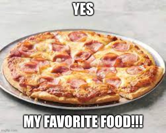 Pizza | YES; MY FAVORITE FOOD!!! | image tagged in pizza | made w/ Imgflip meme maker