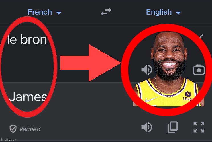 Le bron | image tagged in lebron james,the bronze jade | made w/ Imgflip meme maker