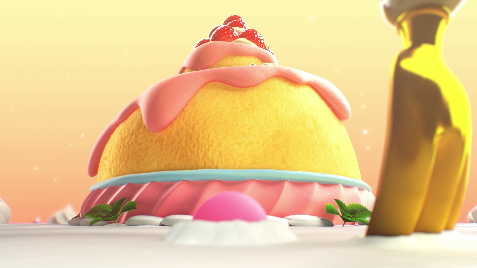 Kirby's Dream Buffet Cake Blank Meme Template