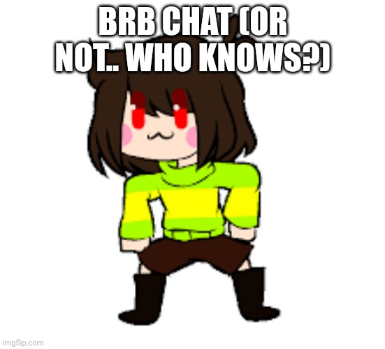 -Chara_TGM- Danci | BRB CHAT (OR NOT.. WHO KNOWS?) | image tagged in -chara_tgm- danci | made w/ Imgflip meme maker