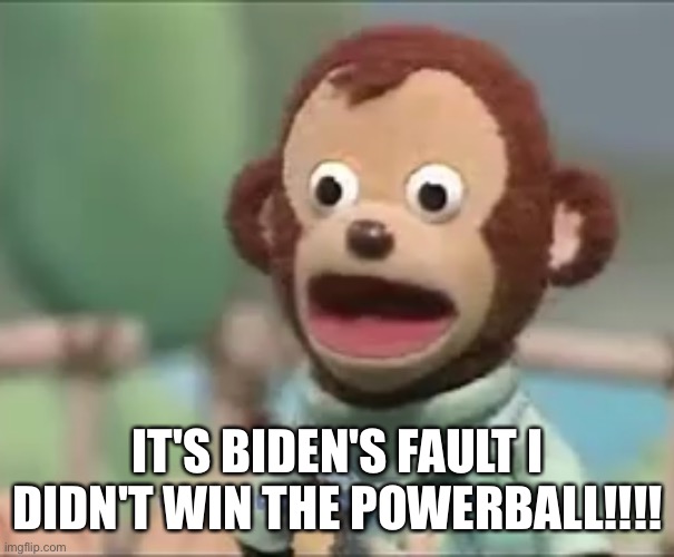 IT'S BIDEN'S FAULT I DIDN'T WIN THE POWERBALL!!!! | made w/ Imgflip meme maker