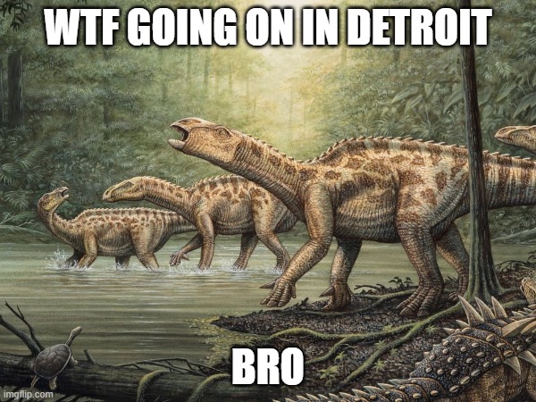 wtf goin on in detroit | WTF GOING ON IN DETROIT; BRO | image tagged in detroit,memes,funny | made w/ Imgflip meme maker