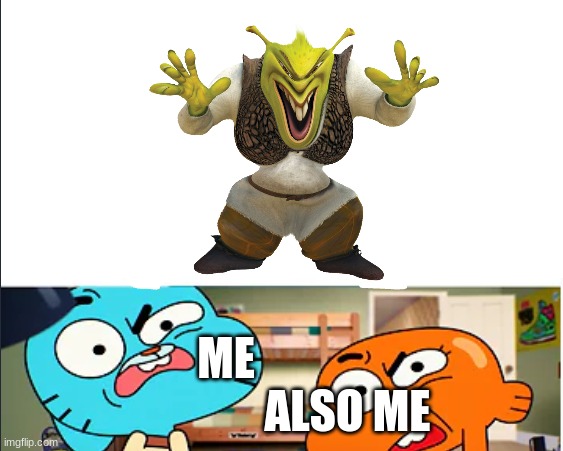 ... | ME                            ALSO ME | image tagged in what | made w/ Imgflip meme maker