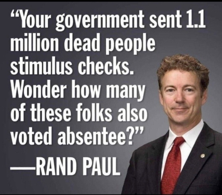 I see dead voters. | image tagged in i see dead people,dead people,dead voters,rand paul,election fraud,voter fraud | made w/ Imgflip meme maker