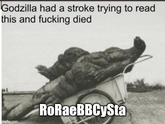 Godzilla | RoRaeBBCySta | image tagged in godzilla | made w/ Imgflip meme maker