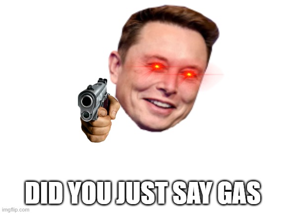 Blank White Template | DID YOU JUST SAY GAS | image tagged in blank white template,funny,memes,elon musk | made w/ Imgflip meme maker