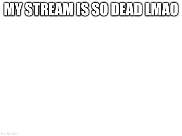 MY STREAM IS SO DEAD LMAO | made w/ Imgflip meme maker