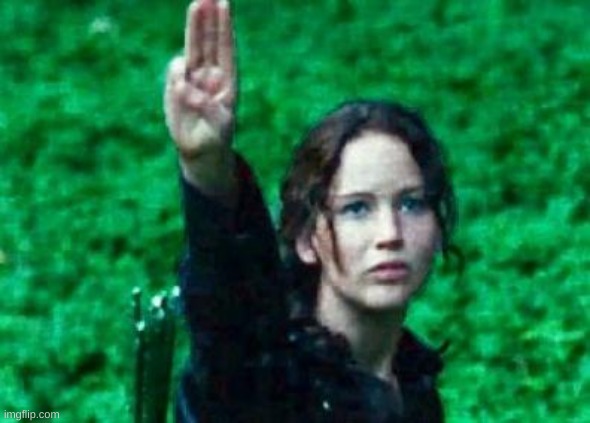 Katniss salute | image tagged in katniss salute | made w/ Imgflip meme maker