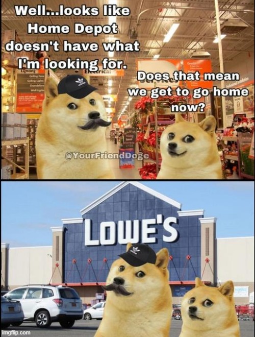 doge | image tagged in rmk,home depot,saturday chores,relatable | made w/ Imgflip meme maker