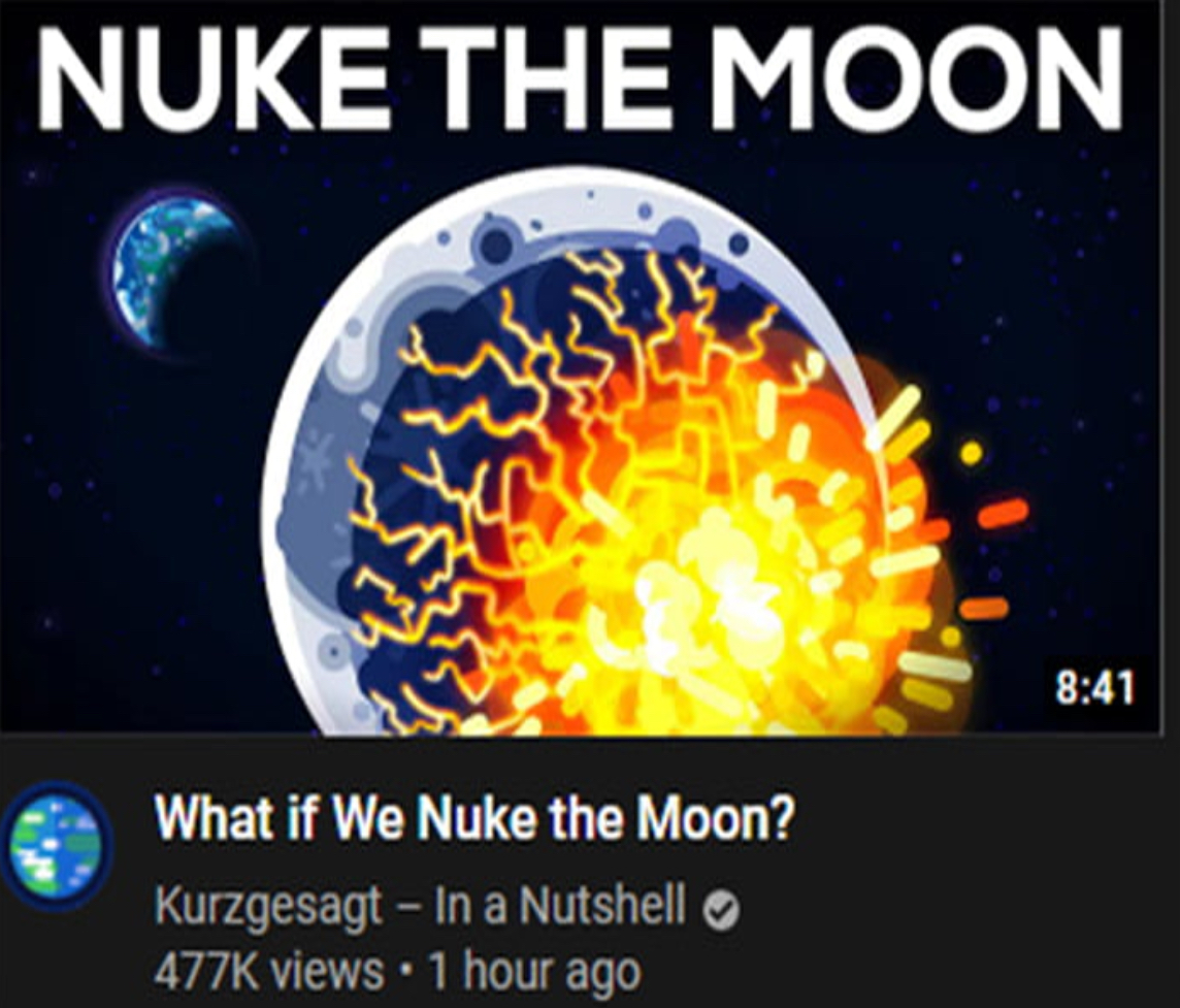 High Quality What if we nuke the moon Blank Meme Template