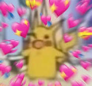 High Quality Exploding Heart Pikachu Blank Meme Template