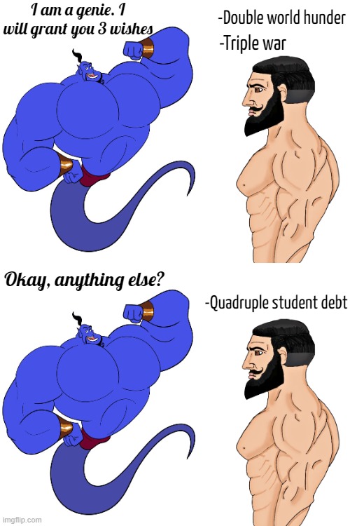 Senator Armstrong being a chad | image tagged in genie | made w/ Imgflip meme maker