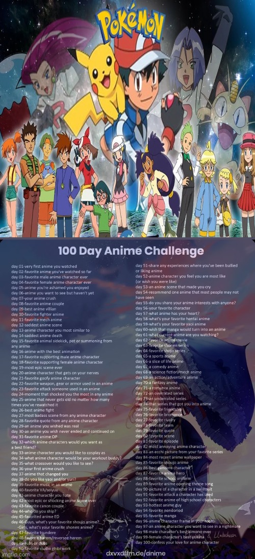 Day 1 | image tagged in 100 day anime challenge | made w/ Imgflip meme maker