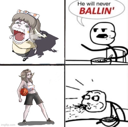ballin quandria | image tagged in he'll never be ballin' | made w/ Imgflip meme maker