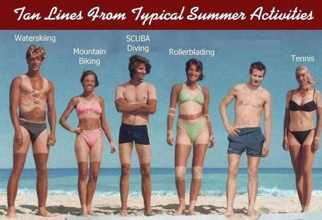 Tan Lines from Typical Summer Activities Blank Meme Template
