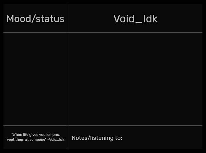 High Quality Idk's Void Template Blank Meme Template